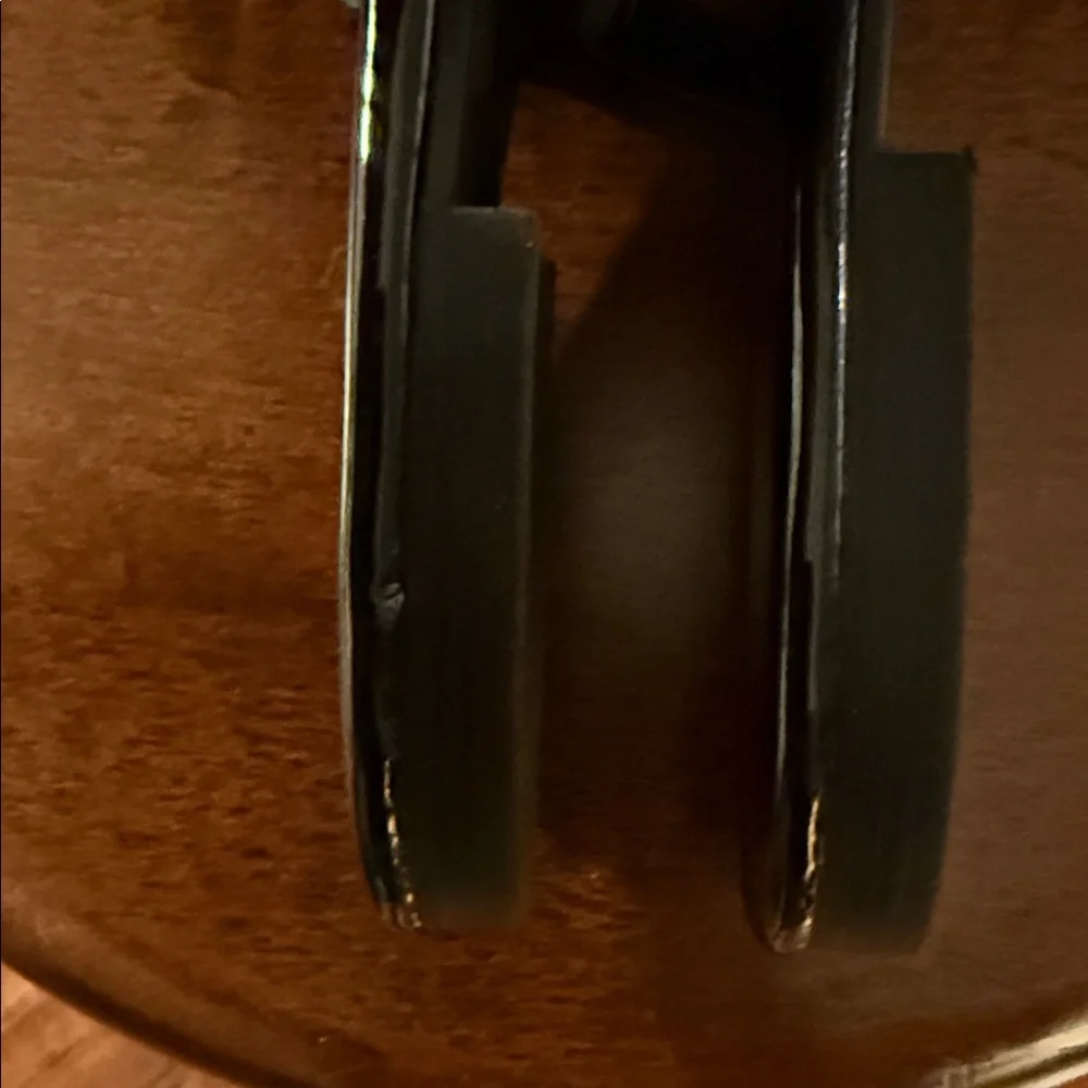 Circus by Sam Edelman Black Faux Patent Leather Sandals Like New Size 11 - Picture 9 of 9